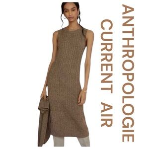 ANTHROPOLOGIE CURRENT AIR Cable Knit Midi Sweater Dress, Size XXSP.